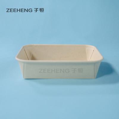 China Biodegradable Disposable Kraft Bowls Paper Print Food Container With Lids for sale