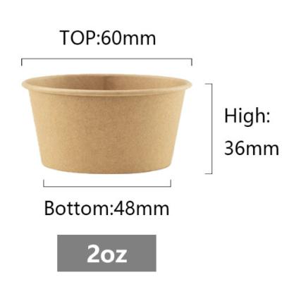 China ZEEHENG 2oz Disposable Small Kraft Paper Cups With Lids for sale