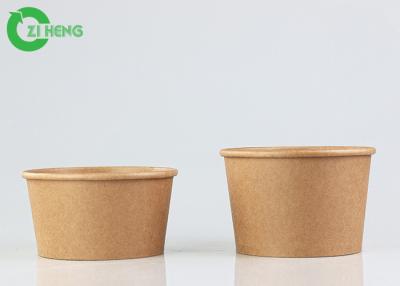China Para ir o alimento 16oz descartável da sopa biodegradável rola Logo Printed Kraft Paper Bowl feito sob encomenda à venda