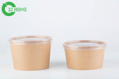 Chine Approprié au bol de papier 500ml de soupe chaude de papier jetable à emporter biodégradable à vendre