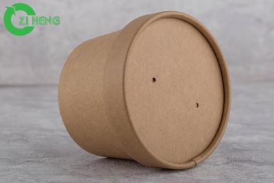 China Drink / Snack Kraft Paper Cups 350 Ml Anti Water With Paper Cover Eco Friendly for sale