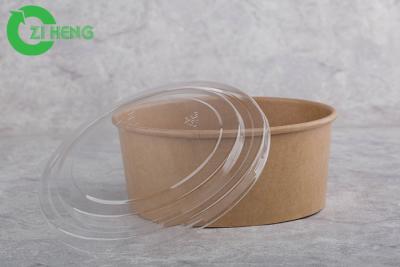 China Microwave Safe Disposable Paper Bowls With Lids 1000ml Eco Friendly EU Approval for sale