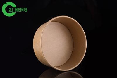China Microwavable Kraft Paper Bowls 25 Oz Single Wall Takeaway Food Containers for sale