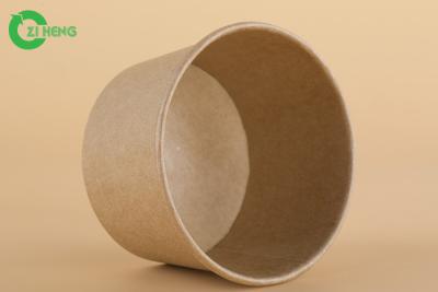 China Leak Resistant Single Wall Paper Food Bowls PE Coating 400 ML For Taking Away for sale