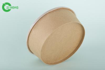 China Non Toxic Lunch 335 Gsm Kraft Paper Bowls Leakproof Cardboard Bowls Disposable for sale