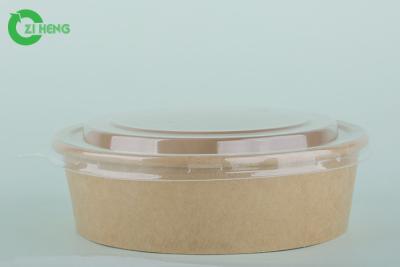 China Double Sided PE Coated Disposable Paper Bowls With Lids 500 ML No Leak for sale