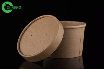 China PE fácilmente reciclable que cubre las tazas de las gachas de avena 230ml de la sopa del papel de Kraft en venta