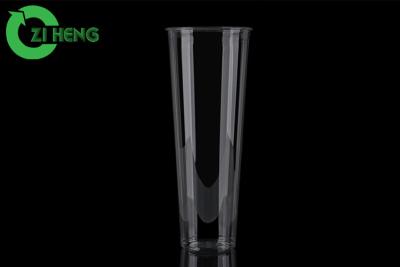China Sturdy Reusable Clear Plastic Cups With Lids For Beverage 1000ml High Stiffness for sale