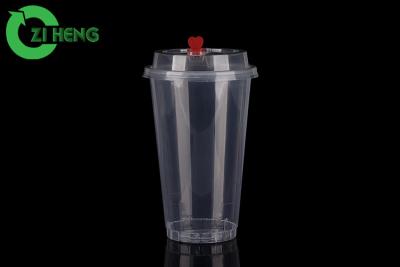 中国 赤い中心のプラグの使い捨て可能なプラスチックふた、堅いプラスチック ドームのふたのFDAの標準 販売のため
