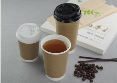 China Takeaway Kraft Compostable Hot Paper Coffee Cups , Disposable Espresso Cups for sale