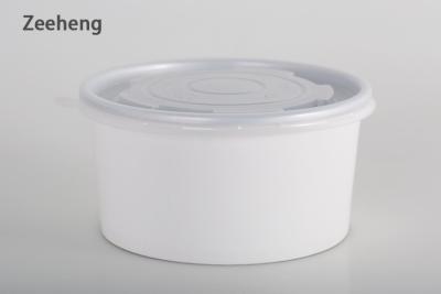 China Runde Form-weißes Kraftpapier-Aluminiumfolie innerhalb PET des überzogenen Schüssel-Verpackens der Lebensmittel zu verkaufen