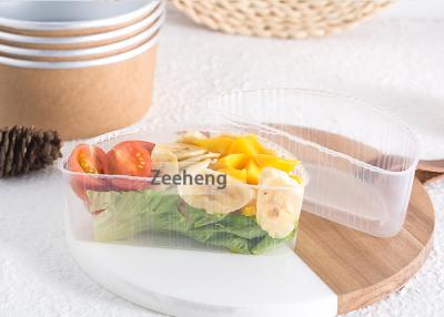 China Durable Rigid Disposable Divided Plastic Plates , 2 Parts Recyclable Clear Disposable Plates for sale