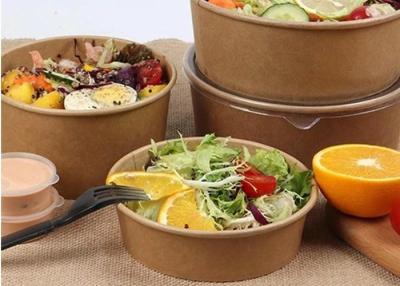 China Recyclable Paper Soup Bowls , Custom Hot & Cold Paper Salad Containers for sale