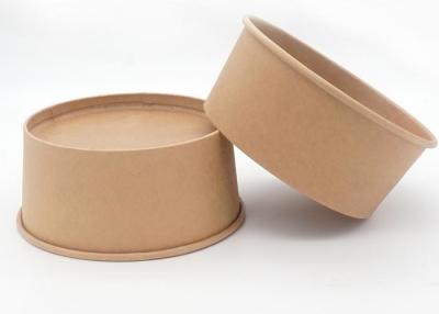 China 100% Recyclable Kraft Paper Bowls With Lids , Small Paper Bowls Custom Logo for sale