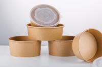 Disposable 36oz 1100ml Hot Paper Soup Bowls With Lids Food