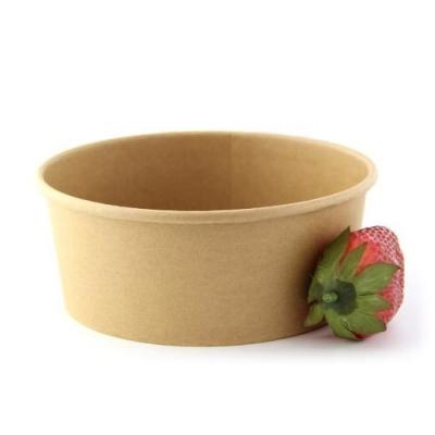 China Recyclable Oil Resistant Kraft Paper Bowls For Food , Paper Salad Bowls for sale