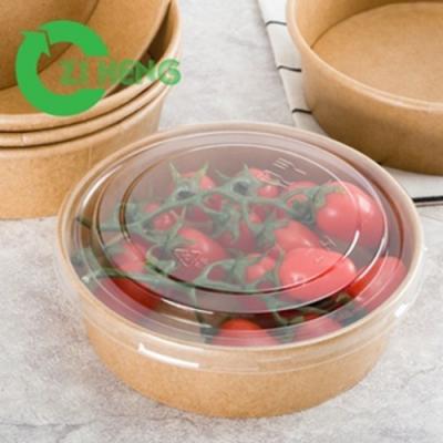 China Brown Sturdy 32 Oz Paper Bowls Microwave Safe Hot Food Takeaway Containers for sale