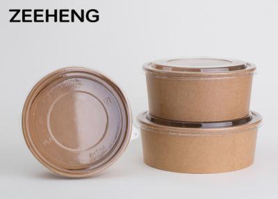 China Single Wall Recycled Disposable Kraft Paper Bowls , Pla Coating Paper Snack Bowls for sale