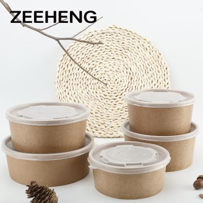 China 8oz 12oz 16oz Food Kraft Paper Bowls For Take Away , Disposable Paper Soup Bowls for sale