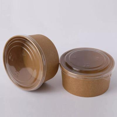 China Disposable Kraft Paper Bowl For Salad Or Rice for sale
