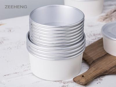 China Bacia impermeável da sopa descartável reciclável do papel de embalagem de Brown Com tampa plástica à venda