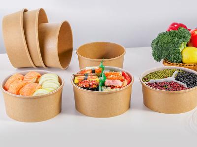 Китай 500мл определяют огороженные устранимые бумажные шары с крышками для упаковки еды продается