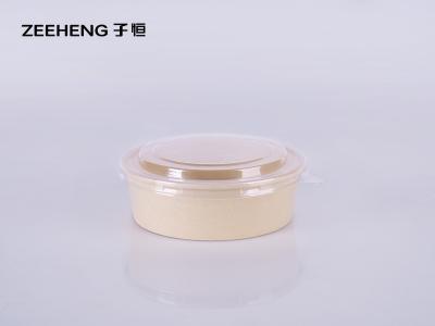 China cuencos de ensalada para llevar de papel de bambú 750ml con las tapas en venta