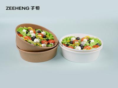 China 16oz 500ml Shorter Single PE Coating Water Proof Paper Food Bowls for sale