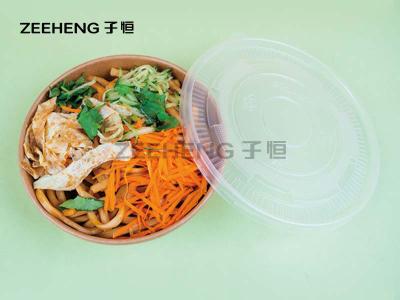 China Extra Sturdy Paper Food Bowls With Transparent Lids 50 Oz Moisture Resistant for sale