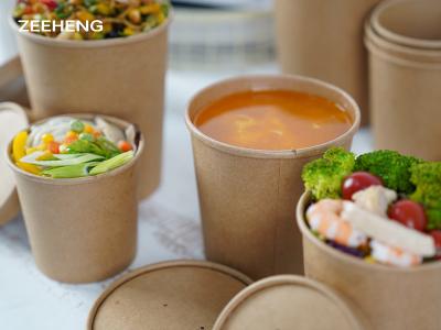 China Disposable Custom Printing Salad Paper Bowl With Lid For Takeaway for sale