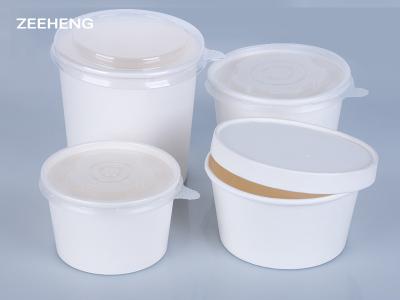 China 16oz Disposable Paper Soup Bowl Hot Soup Cup With Lids for sale