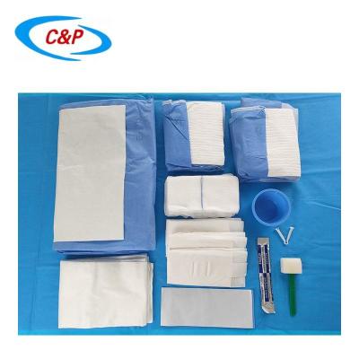 China Ergonomically Cesarean C-Section Pack Fenestrated Drape With Adhesive for sale