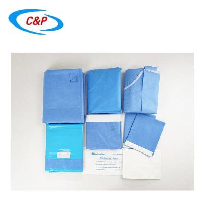 China Blue Sterile Ophthalmology Surgical Eye Drapes Kit Pack Custom for sale