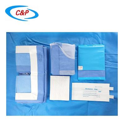 China SMS Disposable Surgical Laparoscopy Pelviscopy Pack Drape Towel EO Sterilized for sale