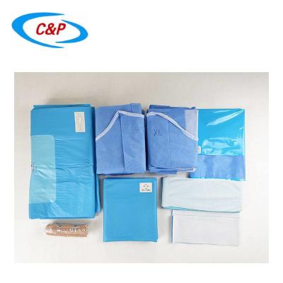 China ODM Knee Arthroscopy Disposable Surgical Pack Lower Extremity Drape Blue for sale