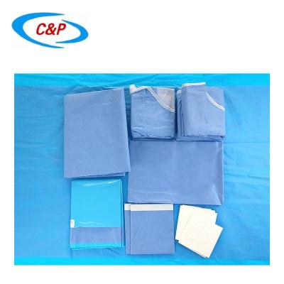 China SMS Sterile ENT Disposable Surgical Pack Drape Kit Blue EO Sterilization for sale