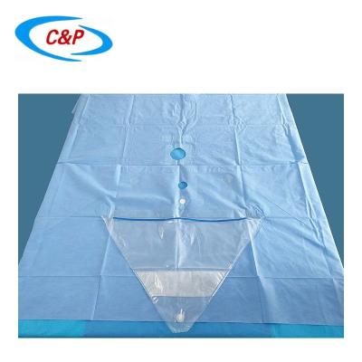 China Blue Urology TUR Drape Disposable Drape Sheets With Pouch for sale