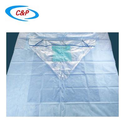 China Medical Knee Arthroscopy Drape Disposable Surgical Sheets Blue Waterproof for sale