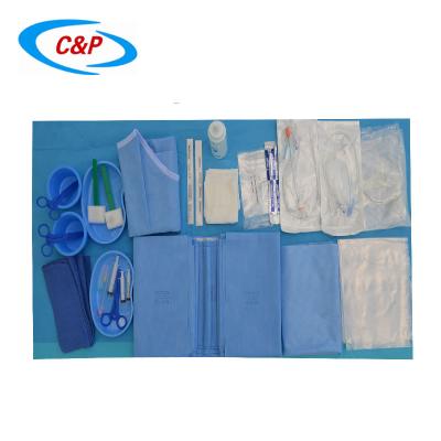 China Paquete de cortinas de angiografía cardiovascular no tejida azul con película incisiva en venta