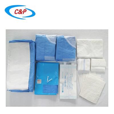 China Disposable Cesarean Section Drape Pack In Blue Color With CE ISO13485 Approved for sale