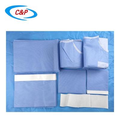 China Disposable Blue SMS General Surgery Drape Pack Medical Supplies for sale