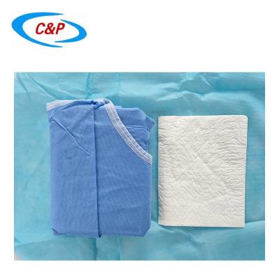 China Medical Cloth Disposable Surgical Gown With Hand Towels For Operation Room en venta