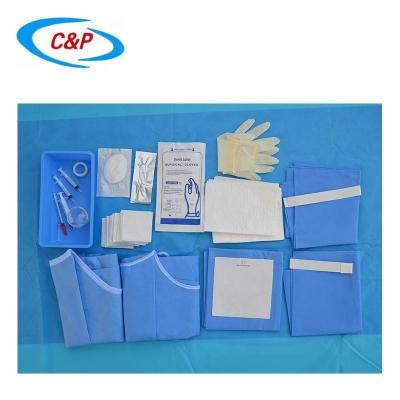 China Conveniente Blue Ophthalmic Pack Quirúrgico Tejido impermeable blando OEM disponible en venta