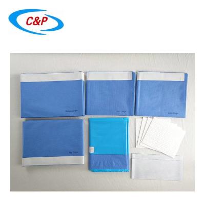 Китай Customized Blue Surgery Drape Pack Nonwoven Custom Procedure Drapes продается