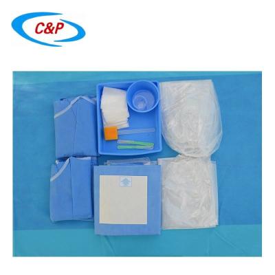 China Blue SMS Nonwoven Angiography Drape Pack With Waterproof Protection for sale