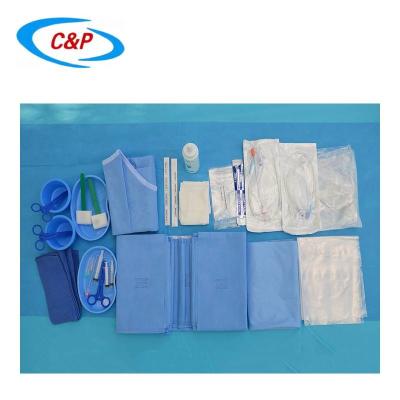 China Medical Supplies Radiofrequency Angiography Drape Pack Nonwoven Fabric CE ISO13485 Blue en venta