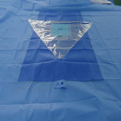 China Soft SMS Joelho Artroscopia Drapeira Impermeável Spunlace Tecido Azul/Verde OEM Dressing Cirúrgico Médico à venda