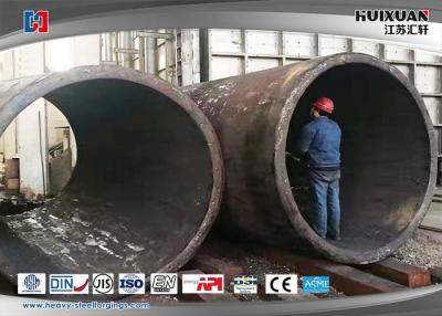 China Rough Machining Forged Pipe Cylinder  Double Flange Barrel 5000mm 6000T for sale