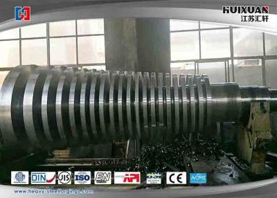 China Steam Turbine Rotor Steel Forging Process With Grooving , Forging Stainless for sale