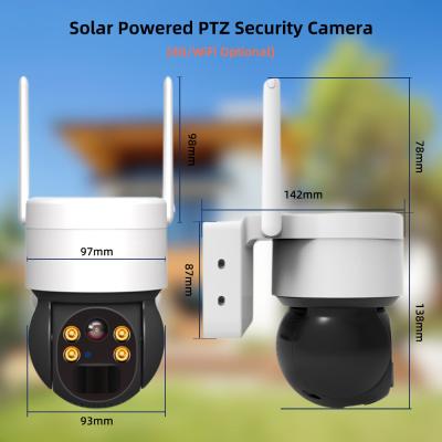 China 4G Battery Security Camera 2K HD 4MP Night Vision Solar Camera PIR Siren for sale